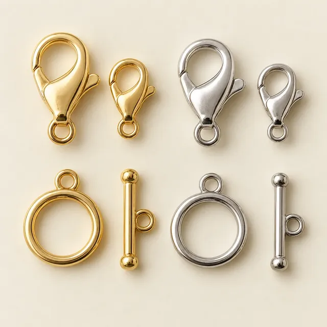 Round Toggle Clasps - Gold Tone, 2mm