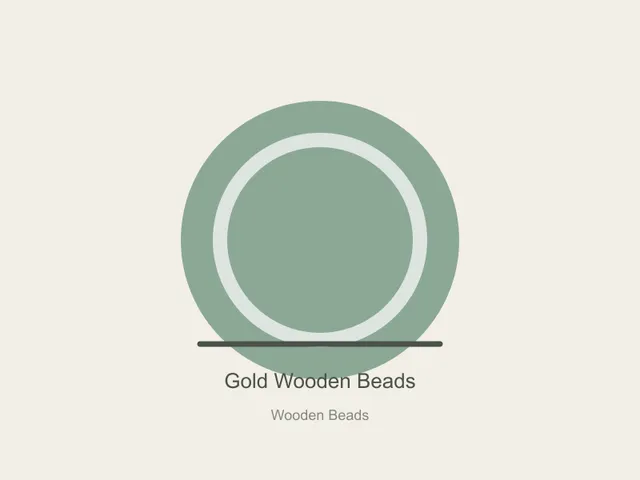 Wooden Beads Wholesale Set 03 - Gold, 2mm